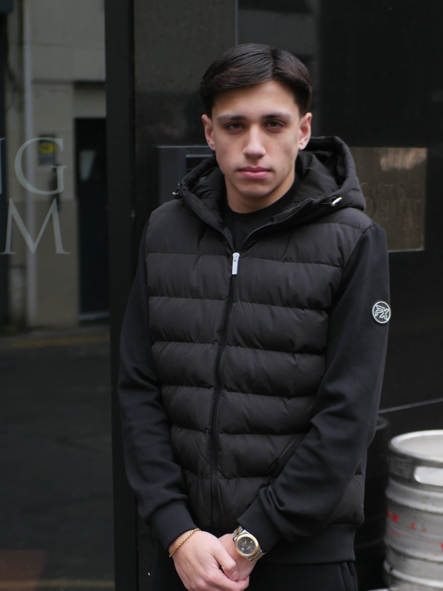 BLACK & WHITE PANEL JACKET 1.0