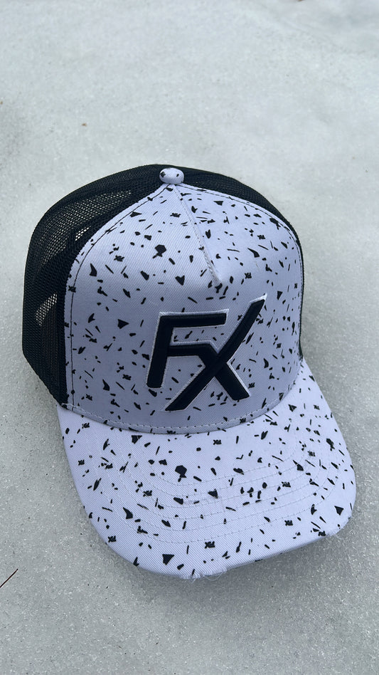 WHITE CAMO TRUCKER HAT