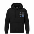BLACK/BLUE FX JUMBLED LOGO HOODIE