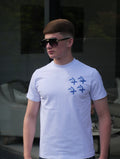 SEA BLUE MOSAIC COTTON T