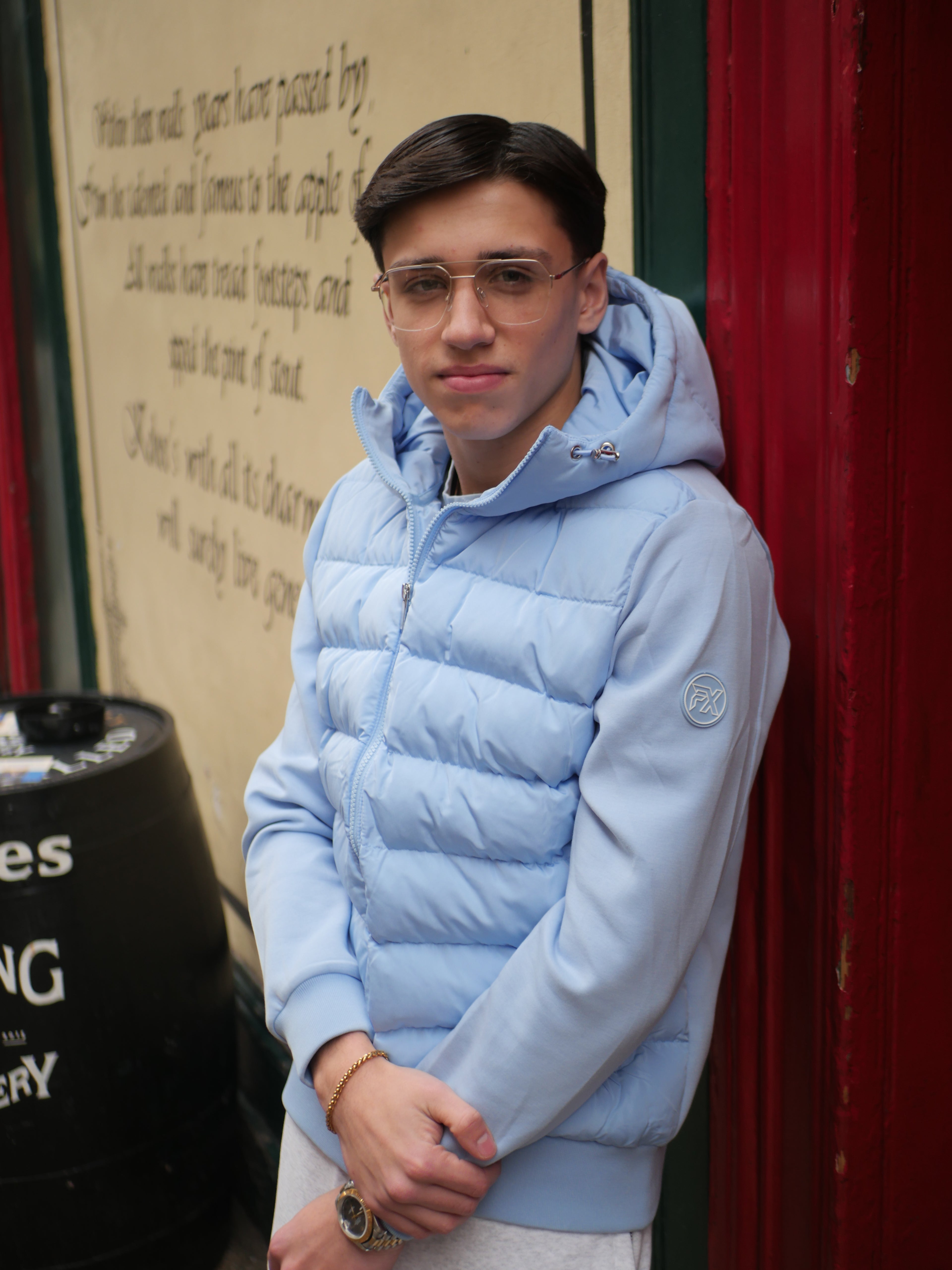 POWDER BLUE PANEL JACKET 1.0
