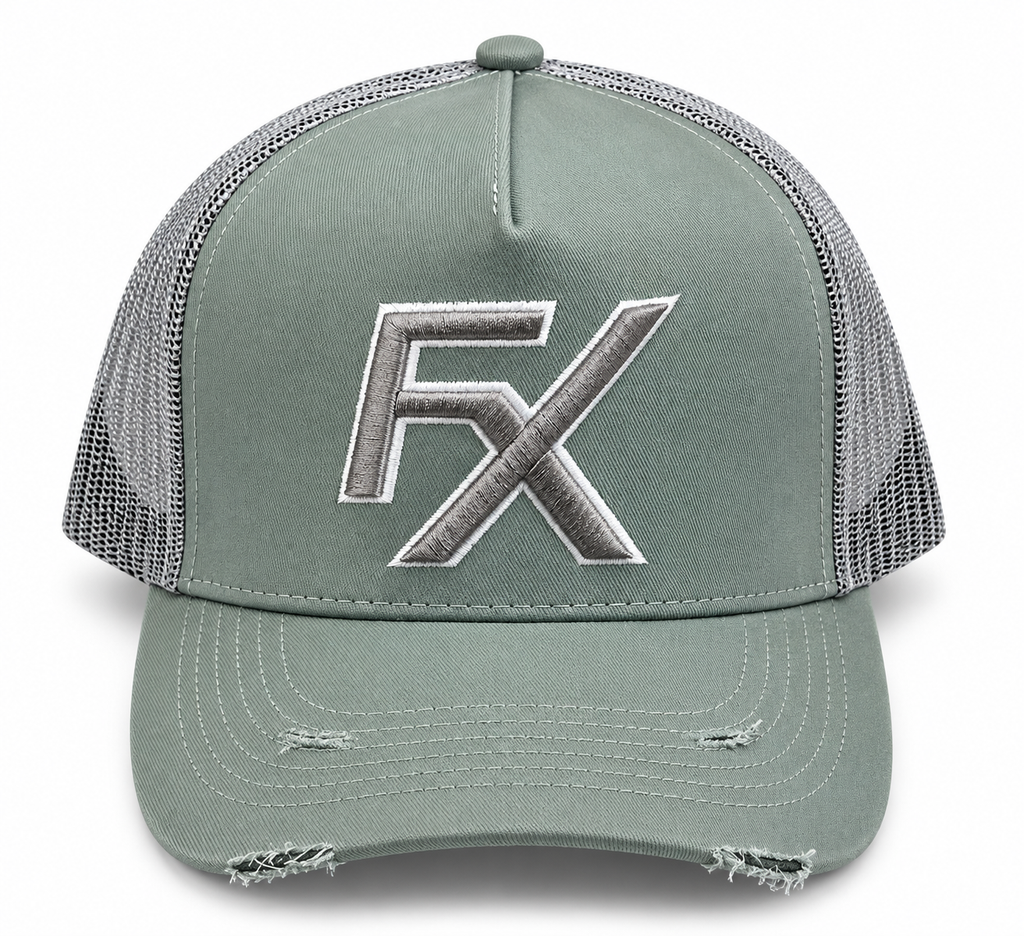 Flux Trucker Hat Platinum Grey