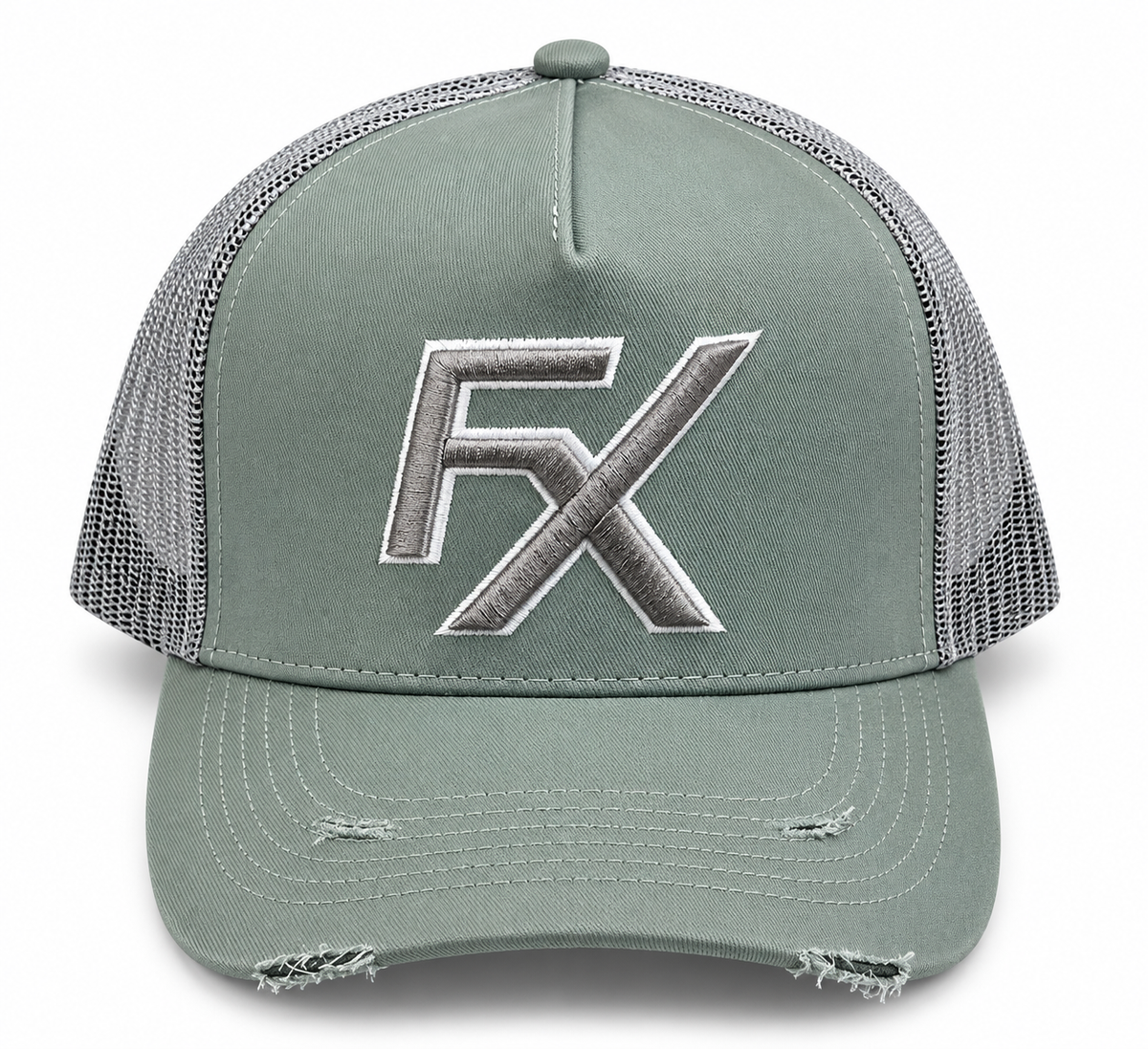 Flux Trucker Hat Platinum Grey