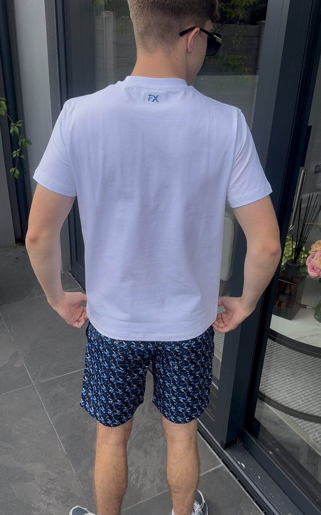 SEA BLUE MOSAIC COTTON T