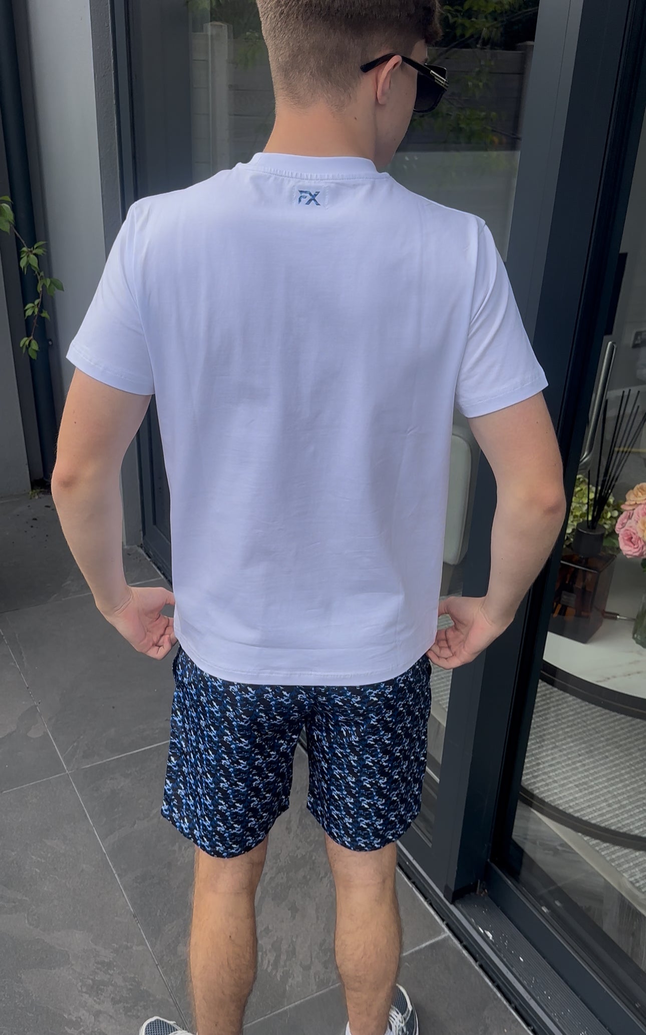 SEA BLUE MOSAIC COTTON T