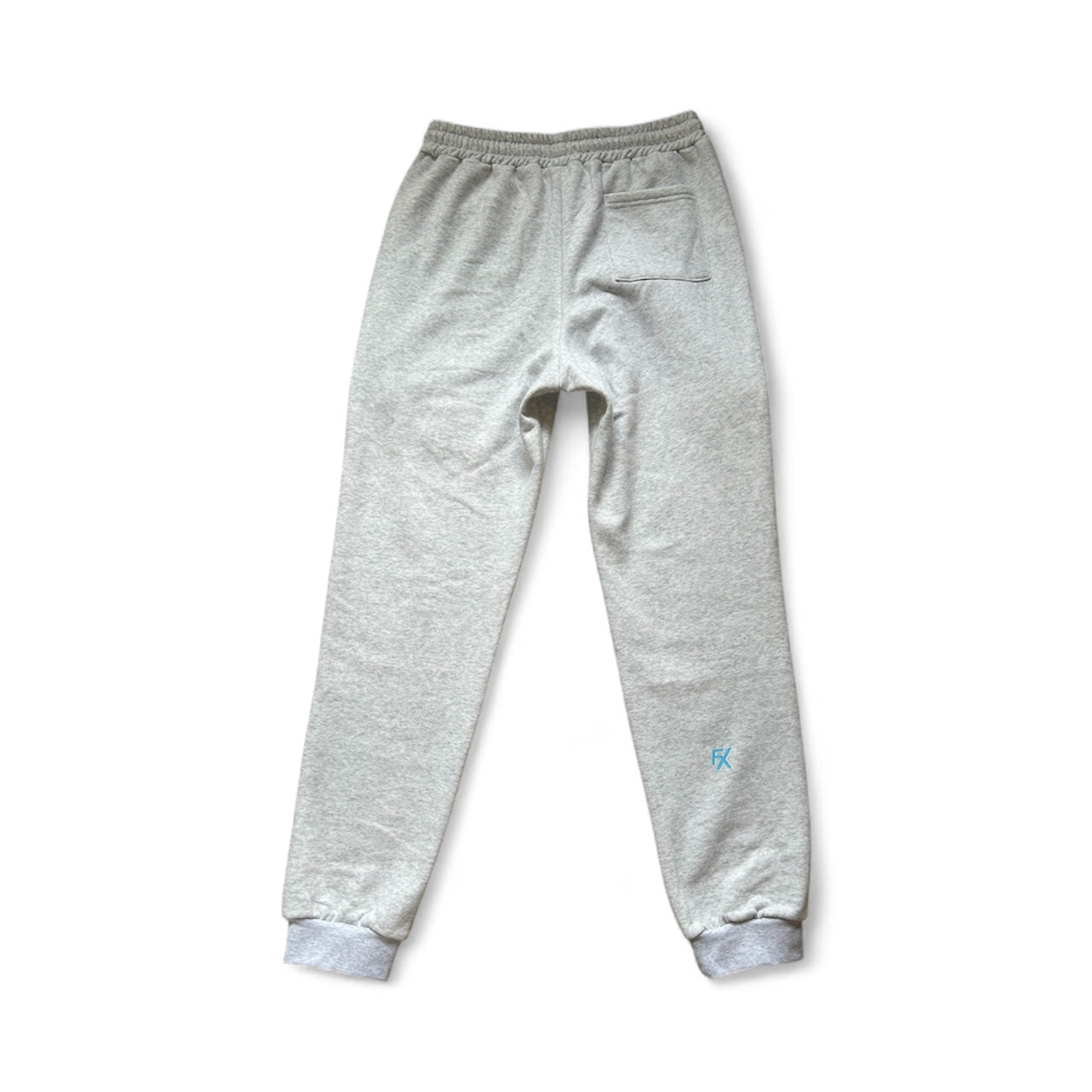Grey & Baby Blue FX Cotton Joggers