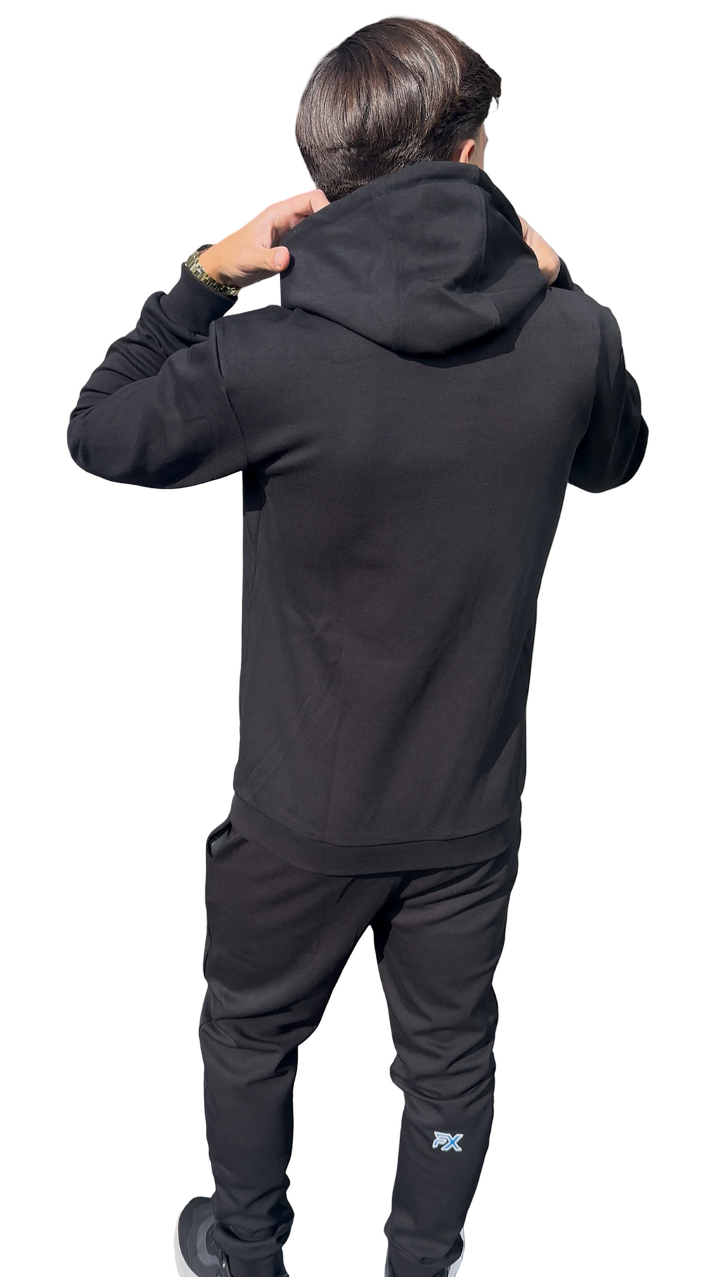 BLACK/BLUE FX 3D LOGO HOODIE TRACKSUIT