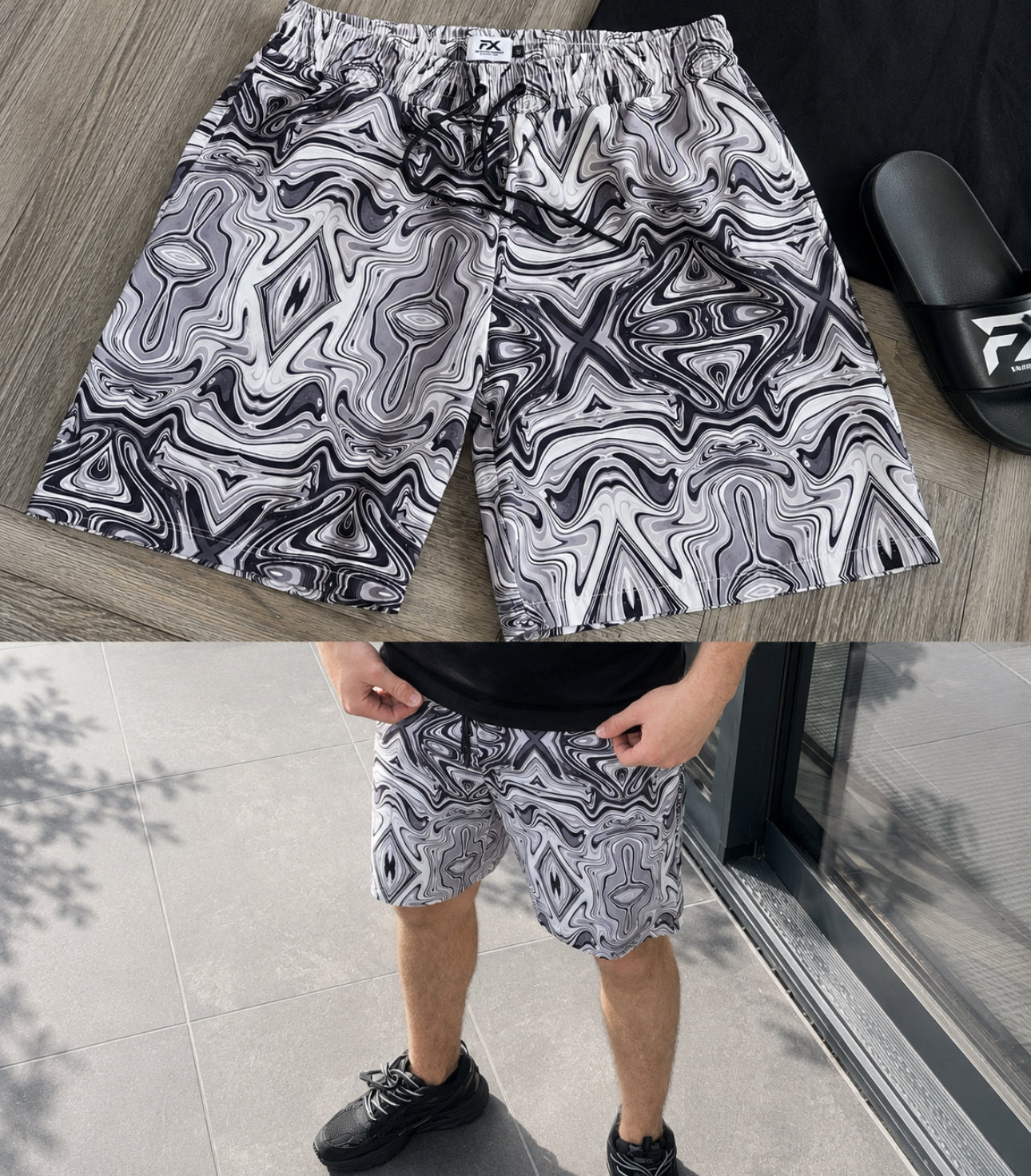 MARBLE MOSAIC SHORTS