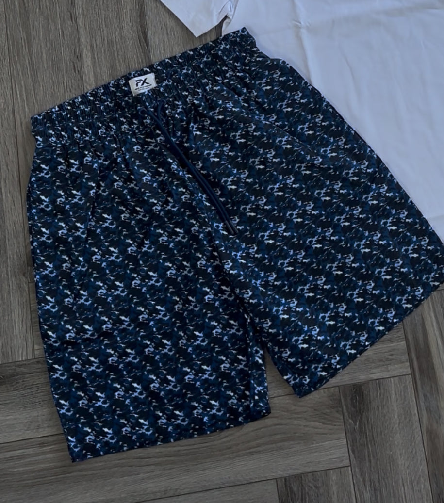 SEA BLUE MOSAIC SHORTS
