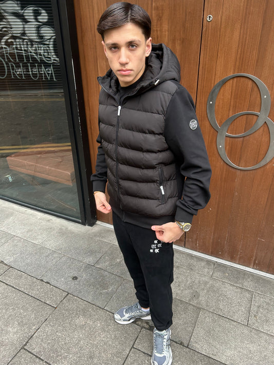 HYBRID PANEL JACKET TRACKSUIT MATTE BLACK